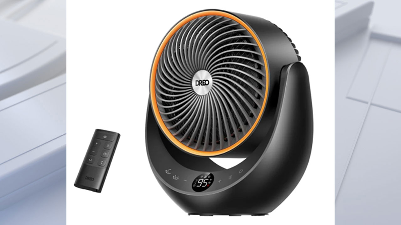 A family using a space heater at home during winter.